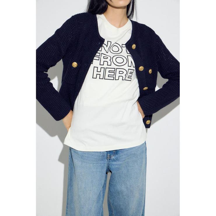 クルーネックツイードライクニットジャケット | AZUL BY MOUSSY | 詳細画像27 