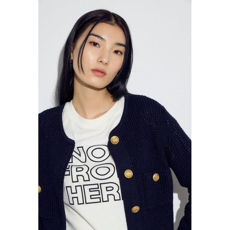 クルーネックツイードライクニットジャケット | AZUL BY MOUSSY | 詳細画像27 