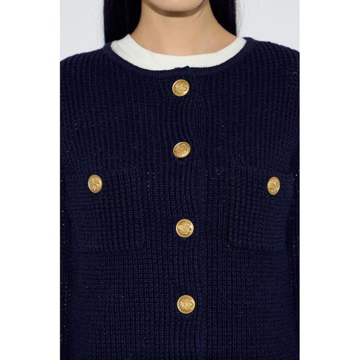 クルーネックツイードライクニットジャケット | AZUL BY MOUSSY | 詳細画像32 