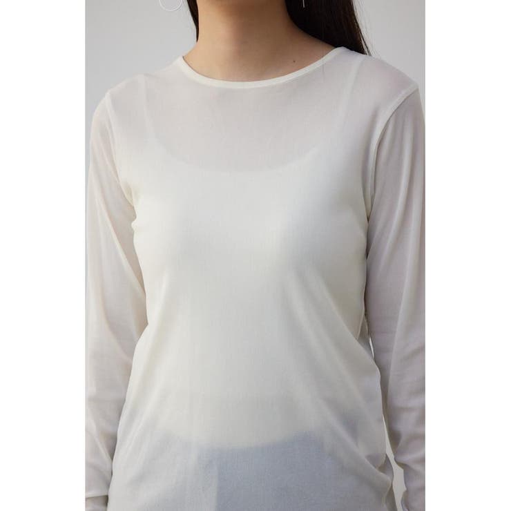 バックスリットシアーロングトップス | AZUL BY MOUSSY | 詳細画像8 