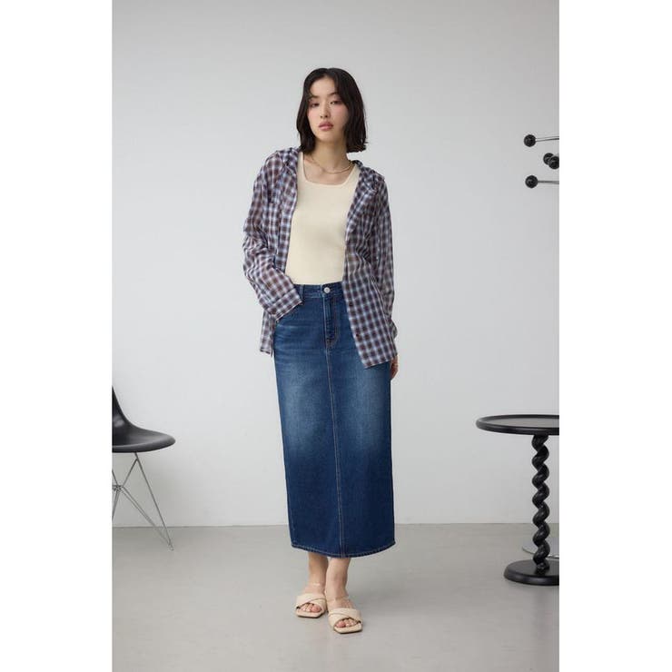 C/T冷感サイドゴムデニムスカート | AZUL BY MOUSSY | 詳細画像17 