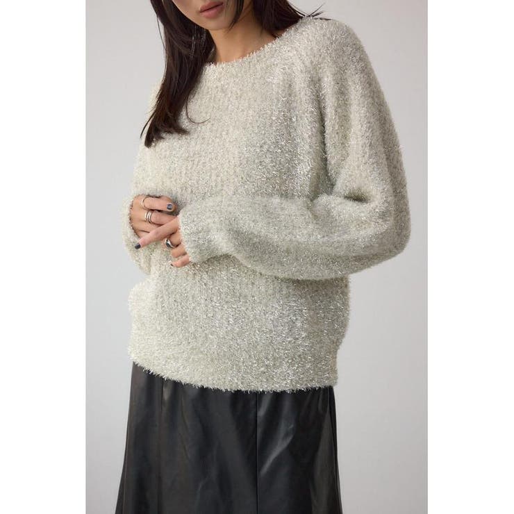 SLV | ラメシャギーニットトップス | AZUL BY MOUSSY