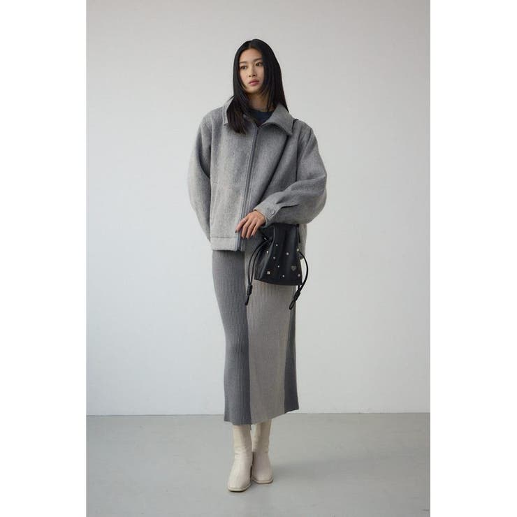 バイカラーIラインニットスカート | AZUL BY MOUSSY | 詳細画像13 