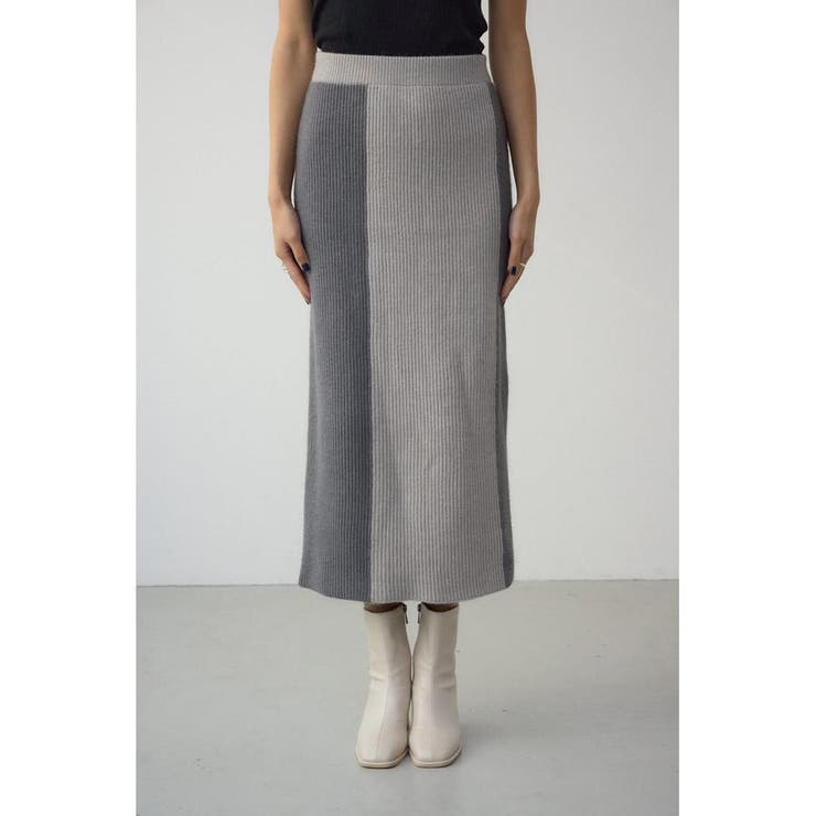 バイカラーIラインニットスカート | AZUL BY MOUSSY | 詳細画像15 