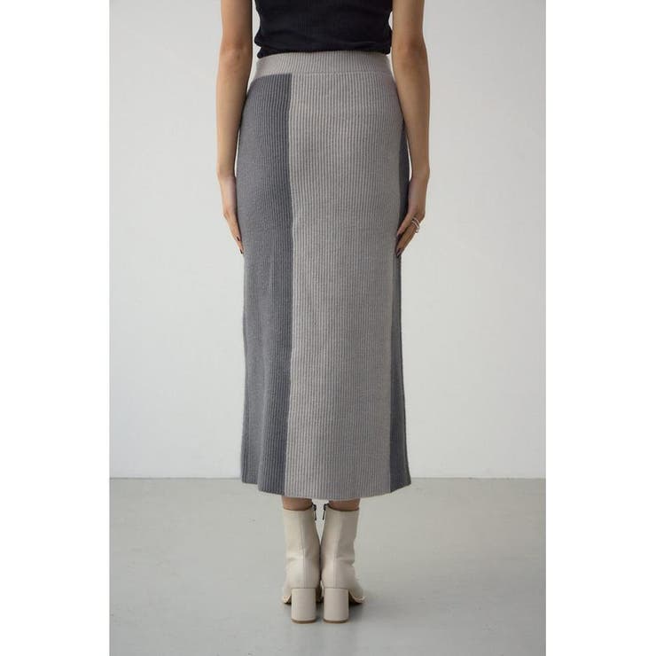 バイカラーIラインニットスカート | AZUL BY MOUSSY | 詳細画像17 