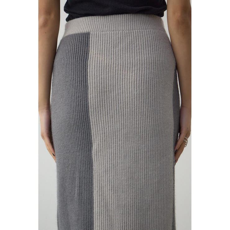 バイカラーIラインニットスカート | AZUL BY MOUSSY | 詳細画像19 