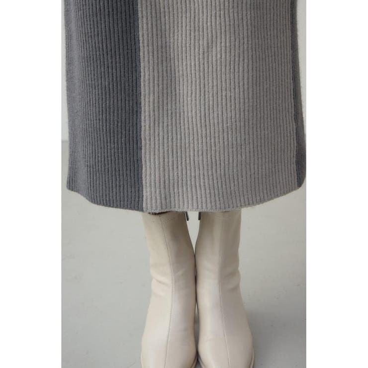 バイカラーIラインニットスカート | AZUL BY MOUSSY | 詳細画像20 