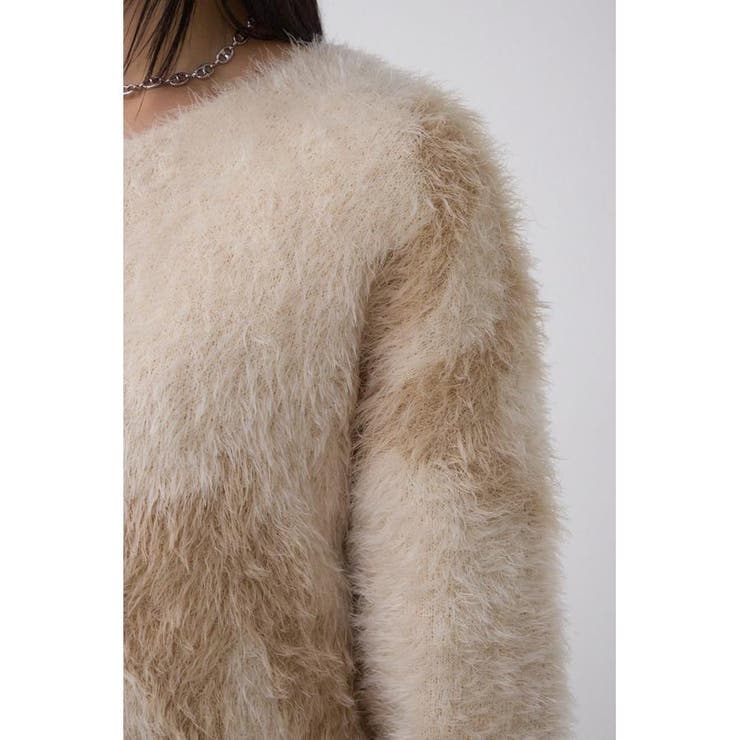 ニュアンスカウ柄Vネックニットトップス | AZUL BY MOUSSY | 詳細画像19 