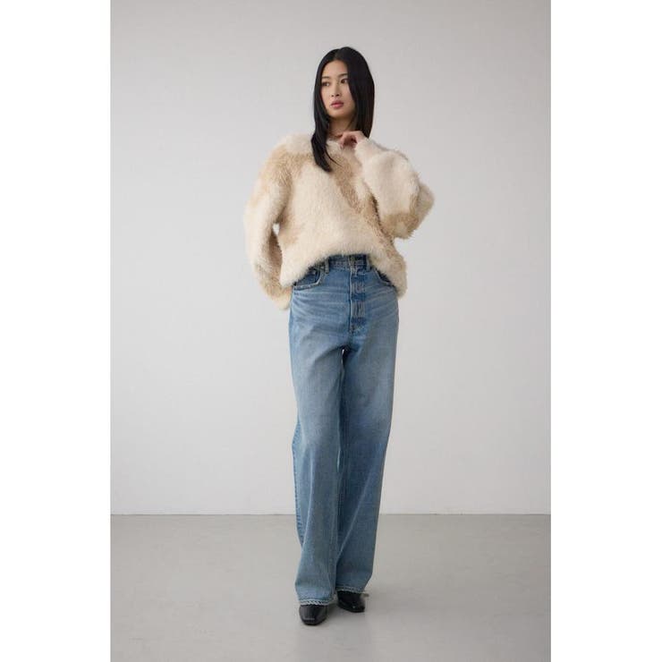 ニュアンスカウ柄Vネックニットトップス | AZUL BY MOUSSY | 詳細画像14 