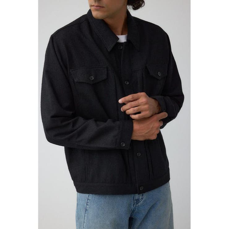 BLK | ネップ入りシャツブルゾン | AZUL BY MOUSSY