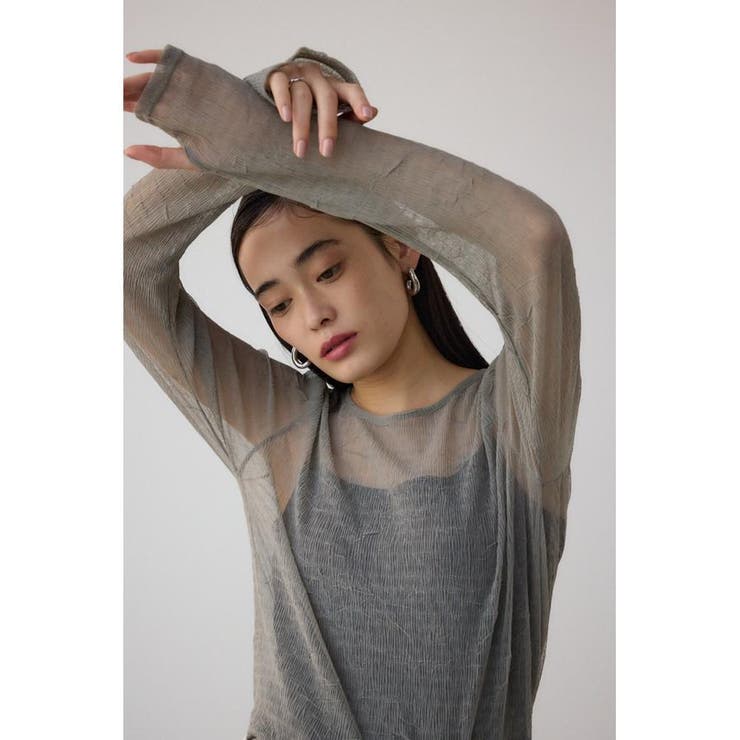 シュリンクチュールトップス | AZUL BY MOUSSY | 詳細画像23 