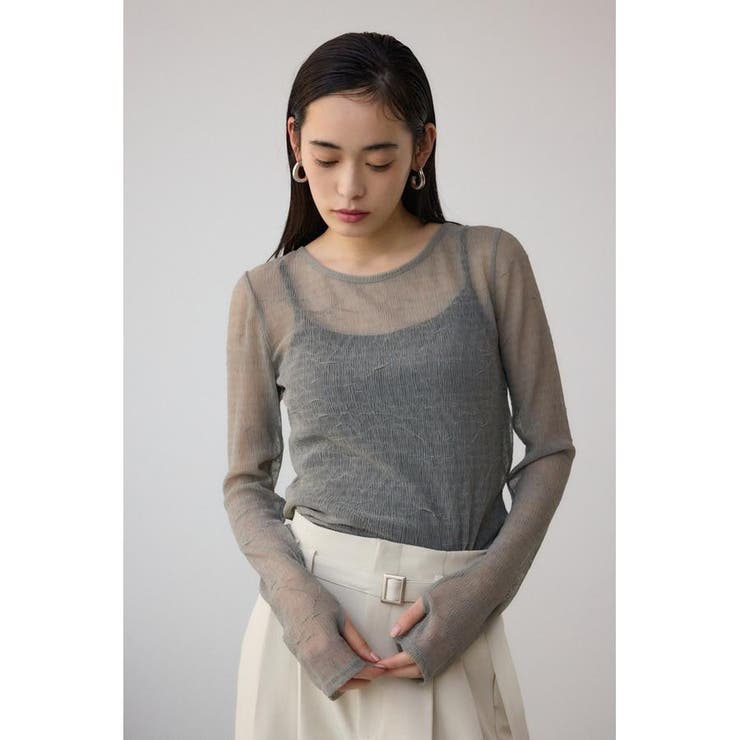 シュリンクチュールトップス | AZUL BY MOUSSY | 詳細画像25 