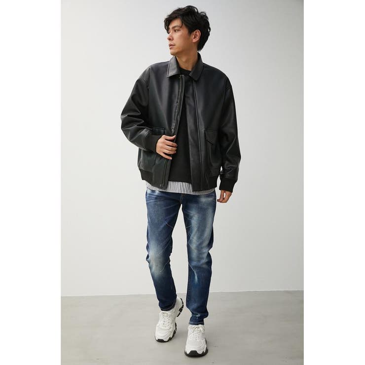 FAUX LEATHER A-2 FLIGHT JACKET[品番：AZLW0020289]｜AZUL BY MOUSSY