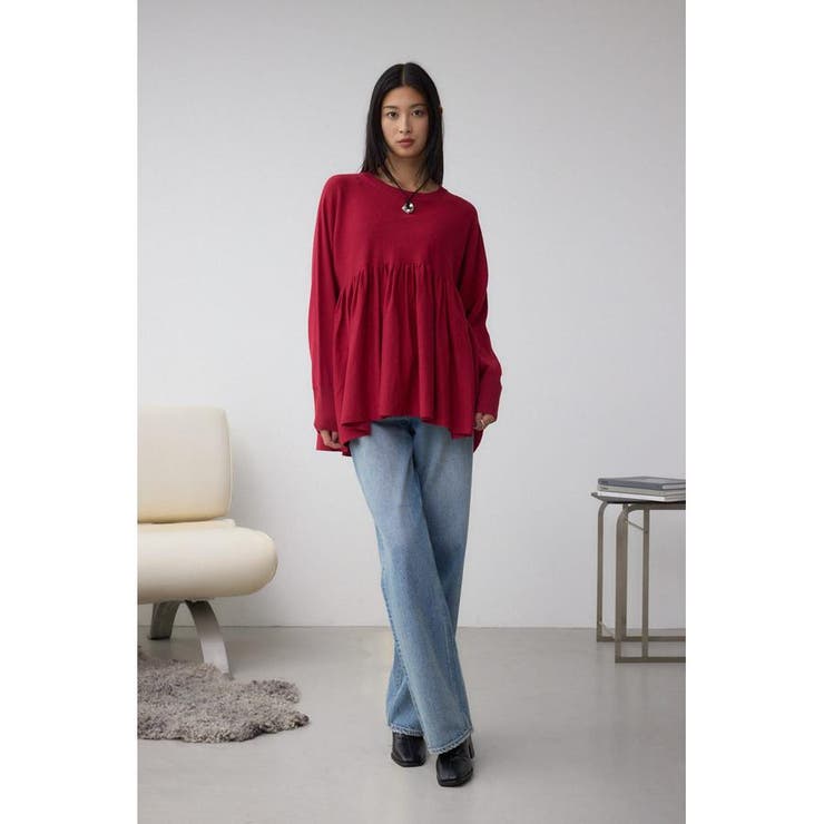 ペプラムデザインニットトップス | AZUL BY MOUSSY | 詳細画像24 