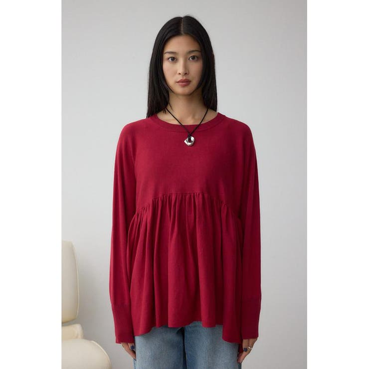 ペプラムデザインニットトップス | AZUL BY MOUSSY | 詳細画像25 