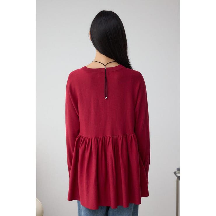 ペプラムデザインニットトップス | AZUL BY MOUSSY | 詳細画像27 