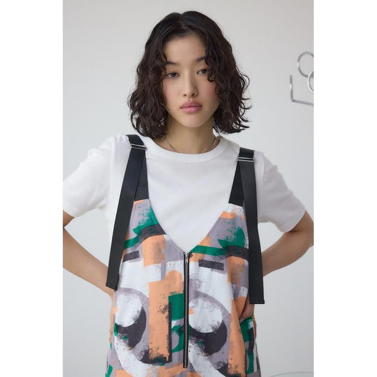 幾何学柄フレアワンピース | AZUL BY MOUSSY | 詳細画像12 