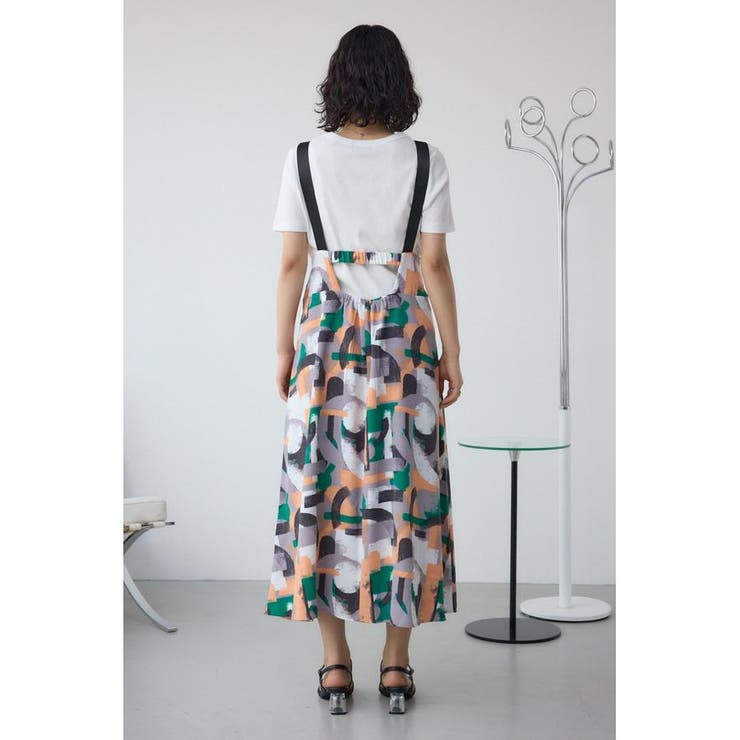 幾何学柄フレアワンピース | AZUL BY MOUSSY | 詳細画像17 