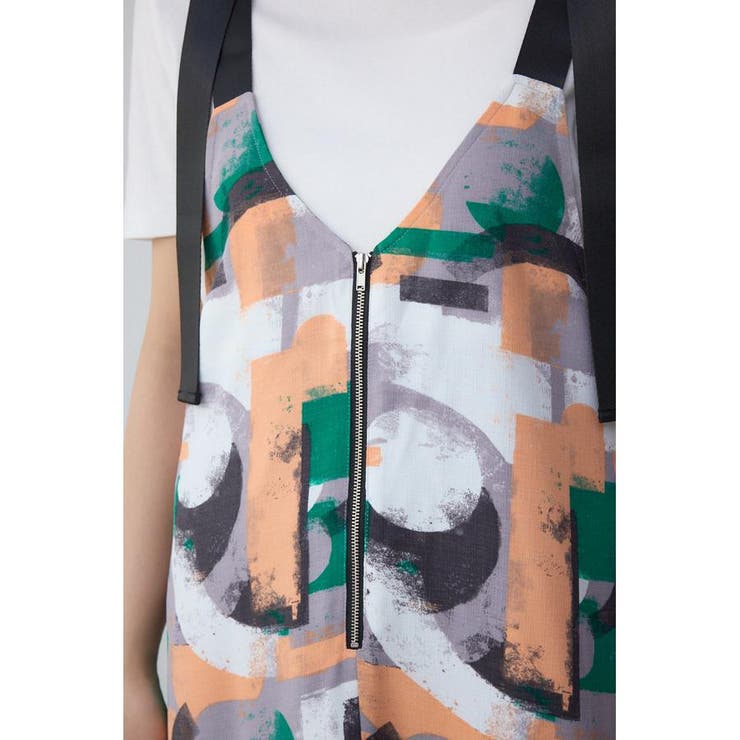 幾何学柄フレアワンピース | AZUL BY MOUSSY | 詳細画像18 