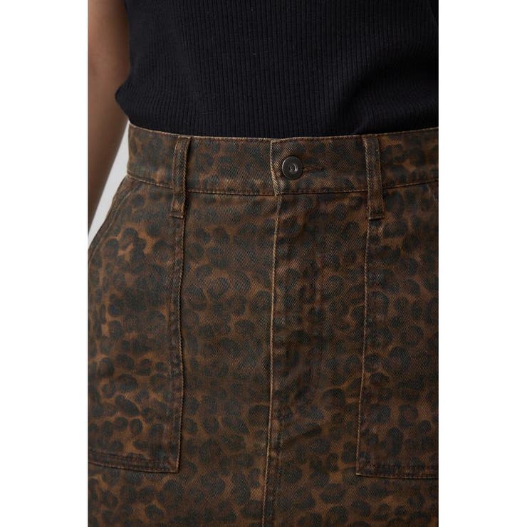 AZUL DENIM レオパードミニスカート　Mサイズ AZUL DENIM レオパードミニスカート[品番：AZLW0023387]｜AZUL