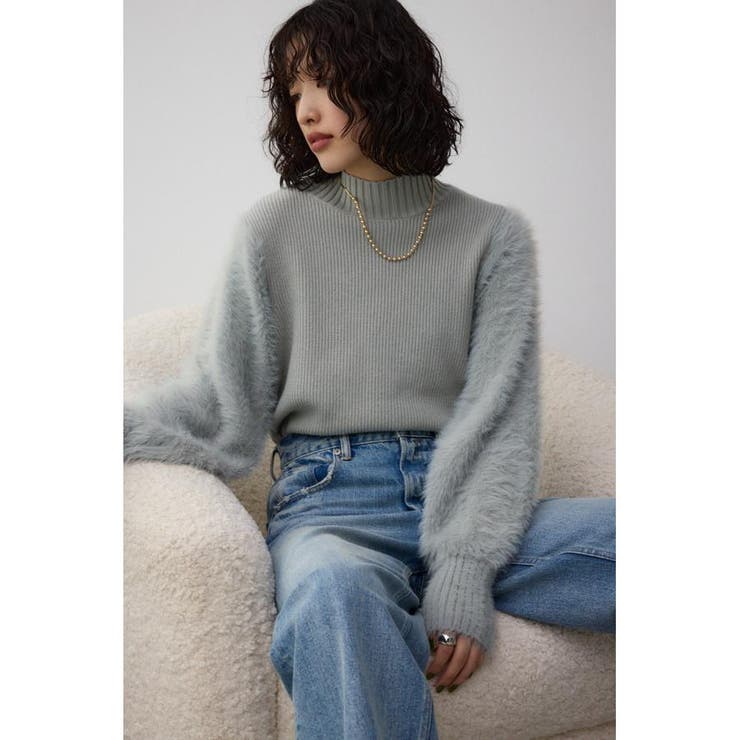 シャギースリーブニットトップス[品番：AZLW0022803]｜AZUL BY MOUSSY