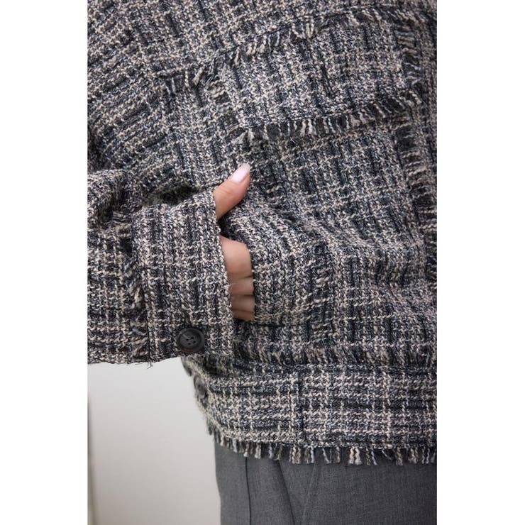 ツイードフリンジジャケット | AZUL BY MOUSSY | 詳細画像24 