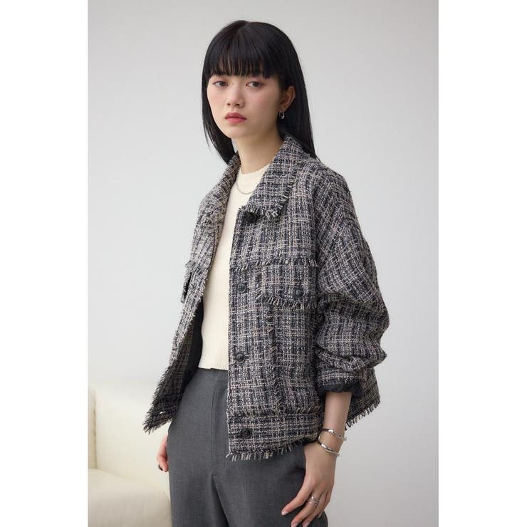 ツイードフリンジジャケット | AZUL BY MOUSSY | 詳細画像16 