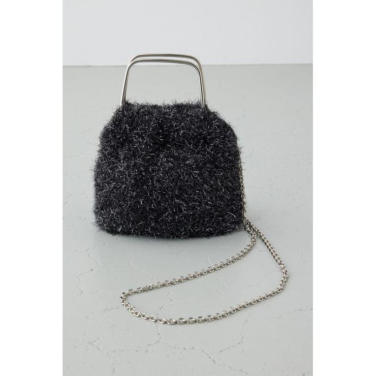 BLK | ラメシャギーメタルハンドルバッグ | AZUL BY MOUSSY