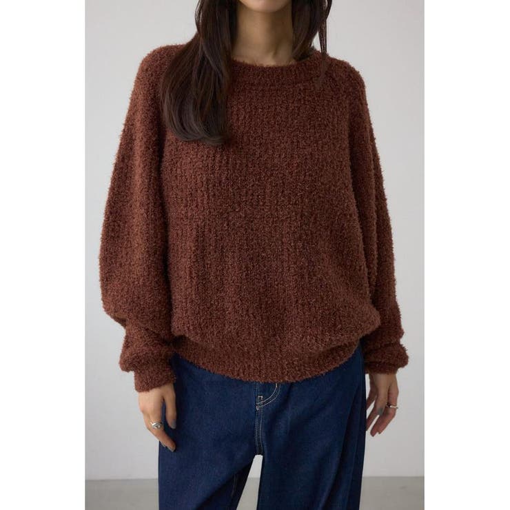 BRN | ラメシャギーニットトップス | AZUL BY MOUSSY