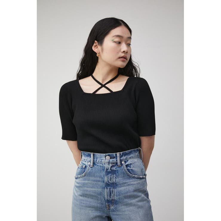 STRING DESIGN KNIT TOPS[品番：AZLW0020826]｜AZUL BY  MOUSSY（アズールバイマウジー）のレディースファッション通販｜SHOPLIST（ショップリスト）