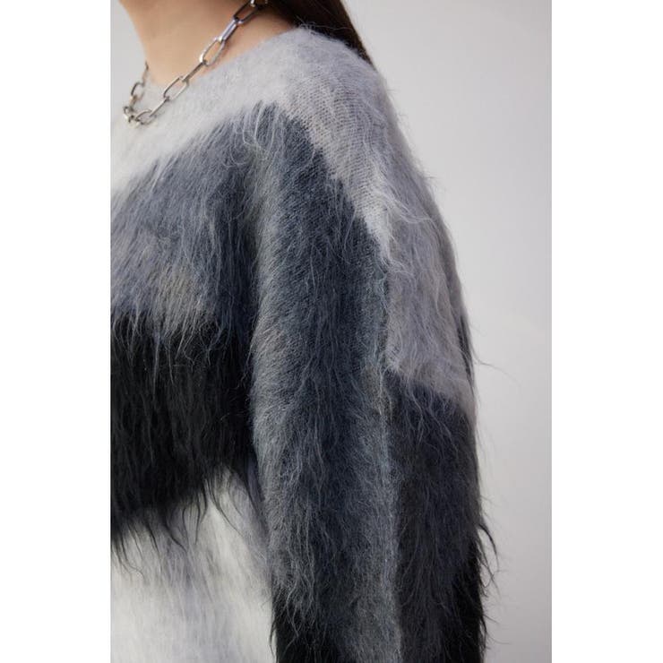 シャギー柄ニット | AZUL BY MOUSSY | 詳細画像8 