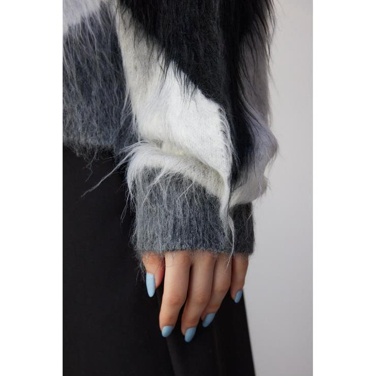 シャギー柄ニット | AZUL BY MOUSSY | 詳細画像9 