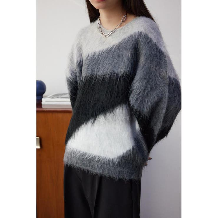 シャギー柄ニット[品番：AZLW0021612]｜AZUL BY  MOUSSY（アズールバイマウジー）のレディースファッション通販｜SHOPLIST（ショップリスト）