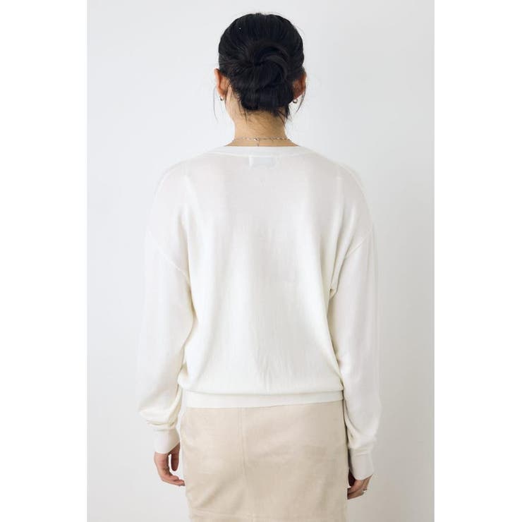 格上げVネックニットカーディガン | AZUL BY MOUSSY | 詳細画像6 