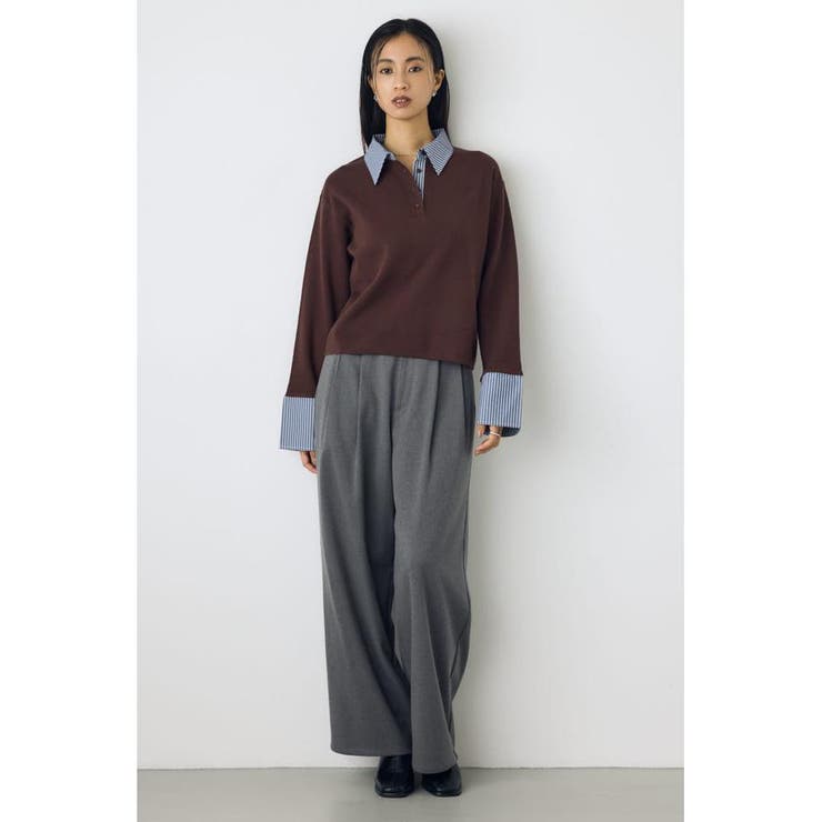 ポロカラーフハクドッキングニット | AZUL BY MOUSSY | 詳細画像5 
