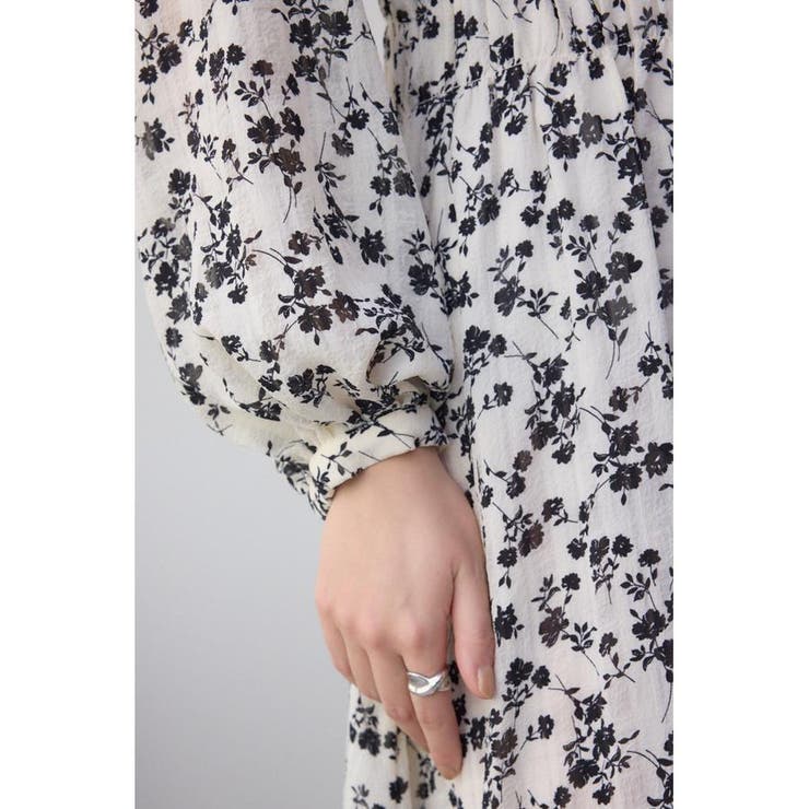 シアーチェックフラワー柄ワンピース | AZUL BY MOUSSY | 詳細画像11 