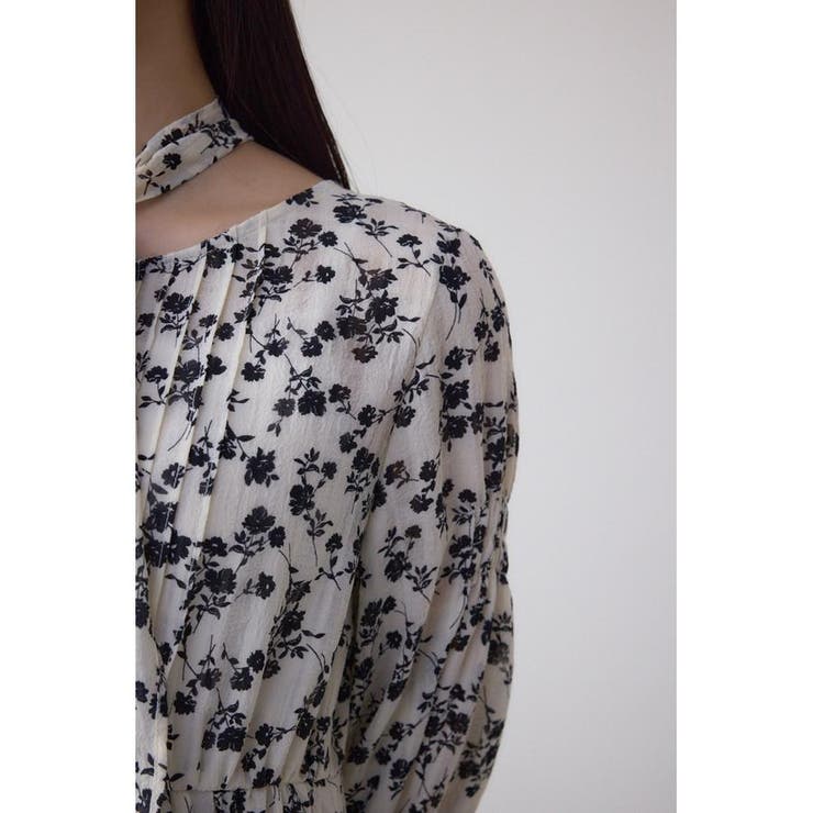 シアーチェックフラワー柄ワンピース | AZUL BY MOUSSY | 詳細画像10 