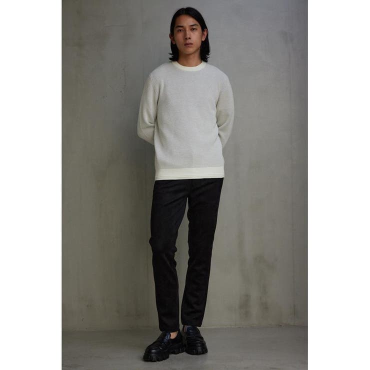 ハニカムベーシッククルーネックニット | AZUL BY MOUSSY | 詳細画像4 