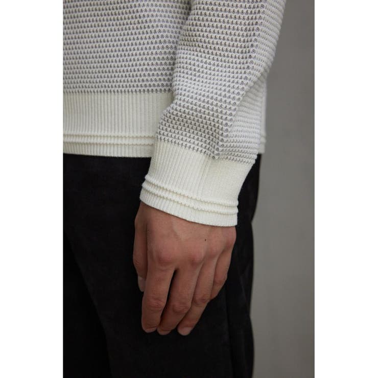 ハニカムベーシッククルーネックニット | AZUL BY MOUSSY | 詳細画像10 