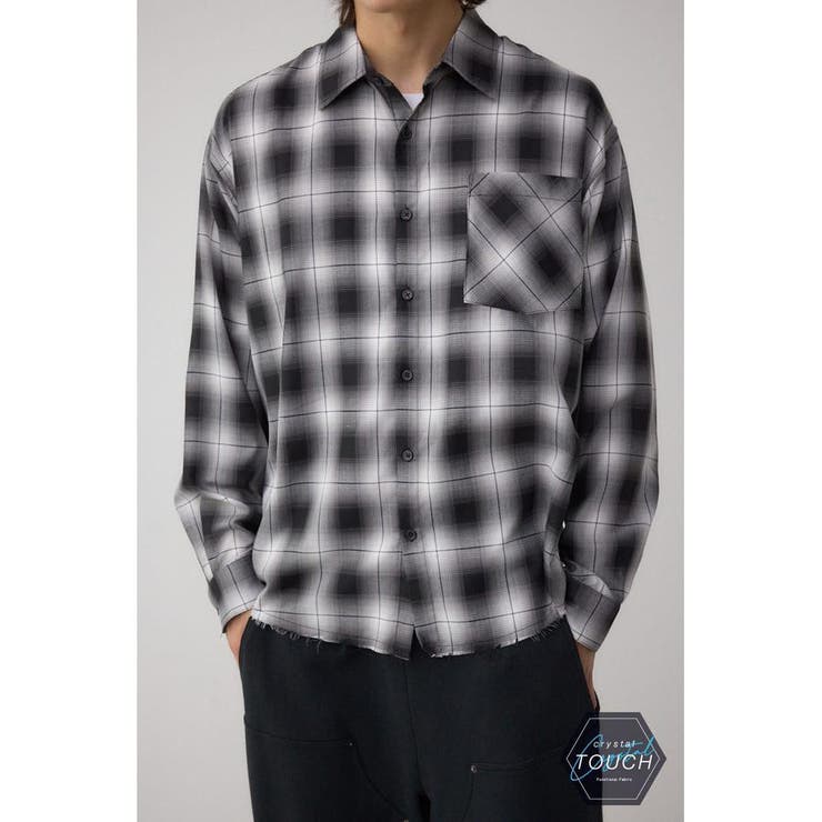 柄BLK5 | C/Tライトオンブレーチェックシャツ | AZUL BY MOUSSY