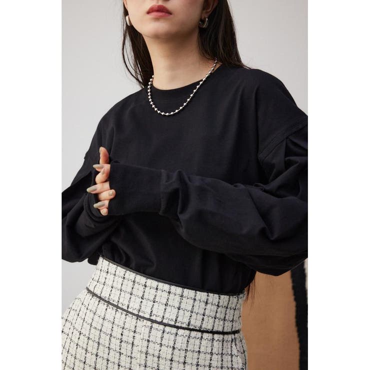 スリーブタックロンT[品番：AZLW0021805]｜AZUL BY  MOUSSY（アズールバイマウジー）のレディースファッション通販｜SHOPLIST（ショップリスト）