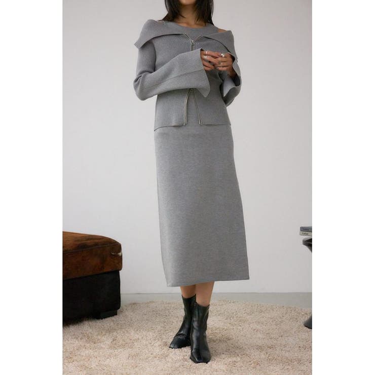 T.GRY | ジップアンサンブルニットワンピース | AZUL BY MOUSSY