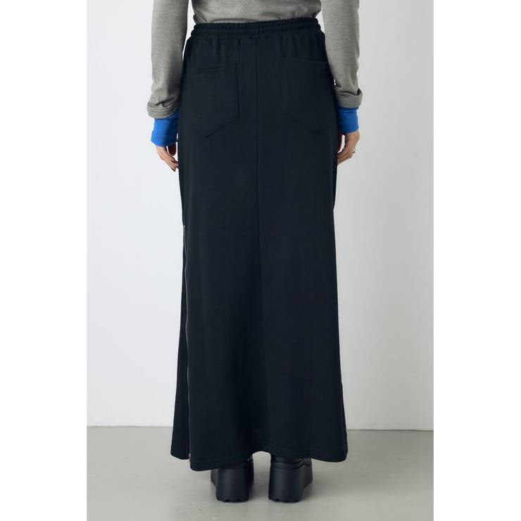 ジップデザイン裏毛ロングスカート | AZUL BY MOUSSY | 詳細画像4 