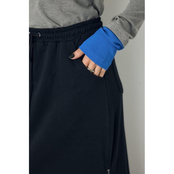 ジップデザイン裏毛ロングスカート | AZUL BY MOUSSY | 詳細画像9 