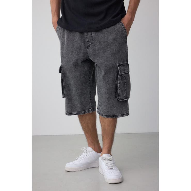 L/BLK1 | AZUL DENIM カーゴショーツ | AZUL BY MOUSSY