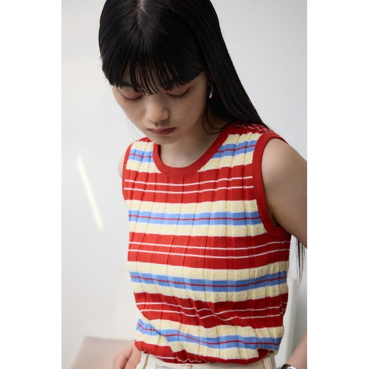 マルチボーダーノースリーブニット | AZUL BY MOUSSY | 詳細画像31 