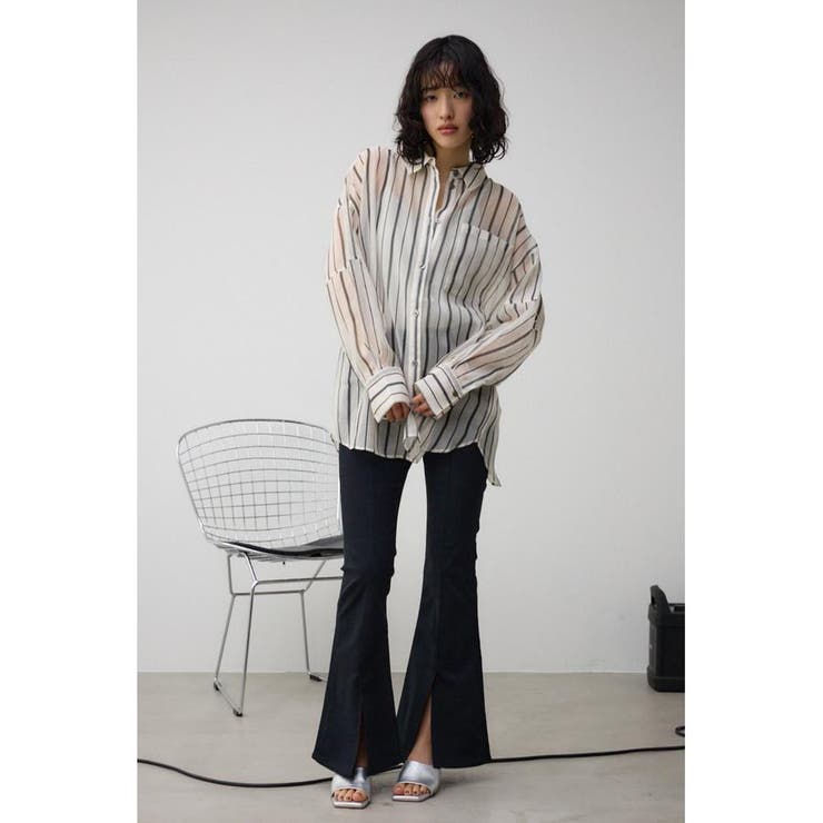 バックスリットシアーオーバーシャツ | AZUL BY MOUSSY | 詳細画像16 