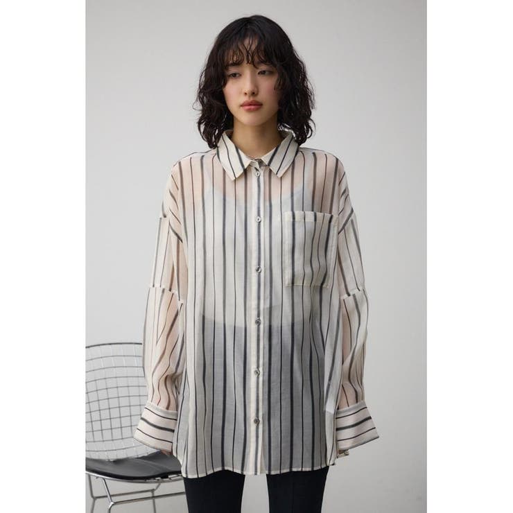 バックスリットシアーオーバーシャツ | AZUL BY MOUSSY | 詳細画像17 