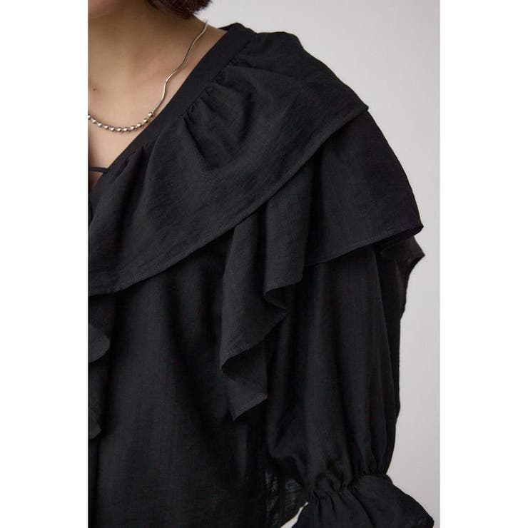 ラッフルフリル5分袖ブラウス | AZUL BY MOUSSY | 詳細画像22 