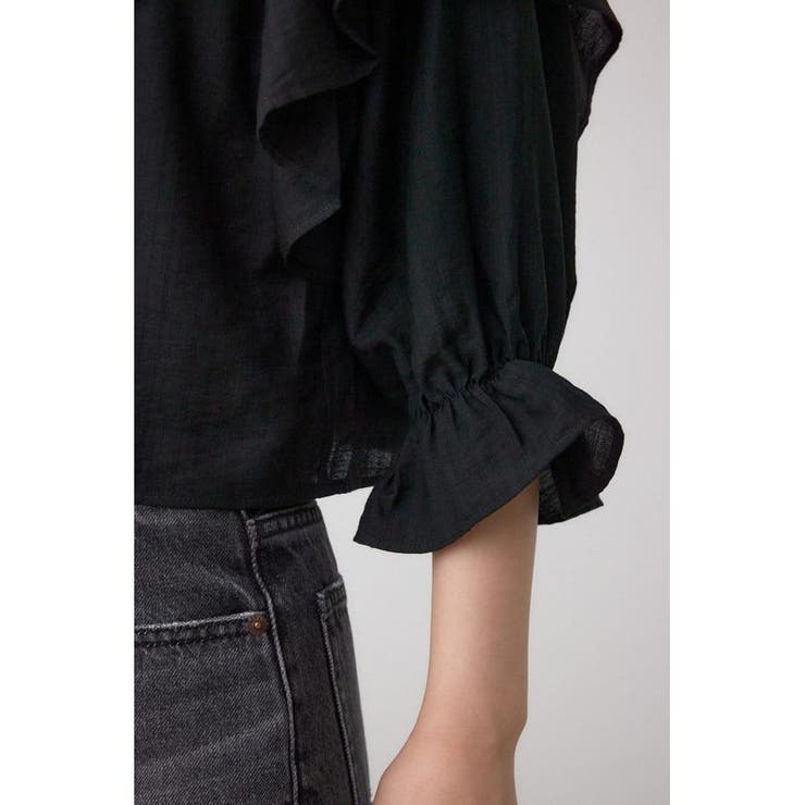 ラッフルフリル5分袖ブラウス | AZUL BY MOUSSY | 詳細画像23 